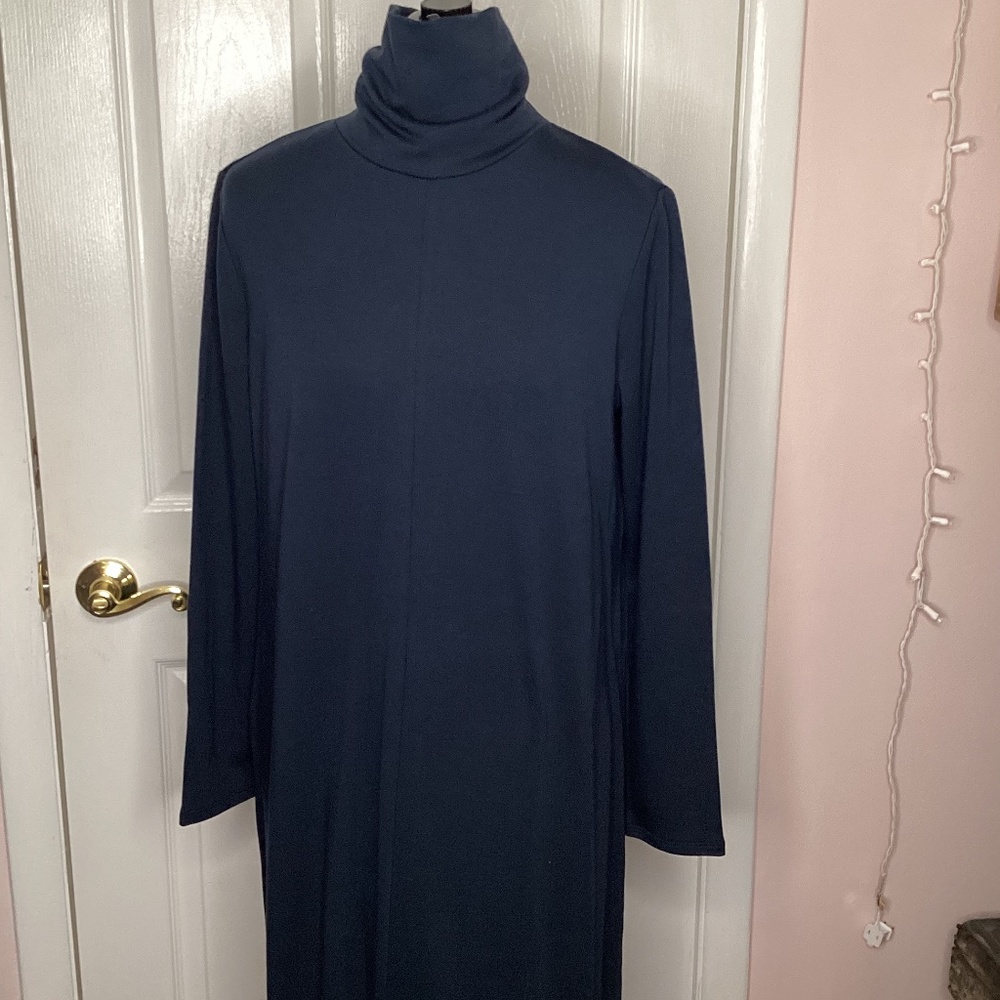 J.Jill blue turtleneck maxi dress Womens medium
